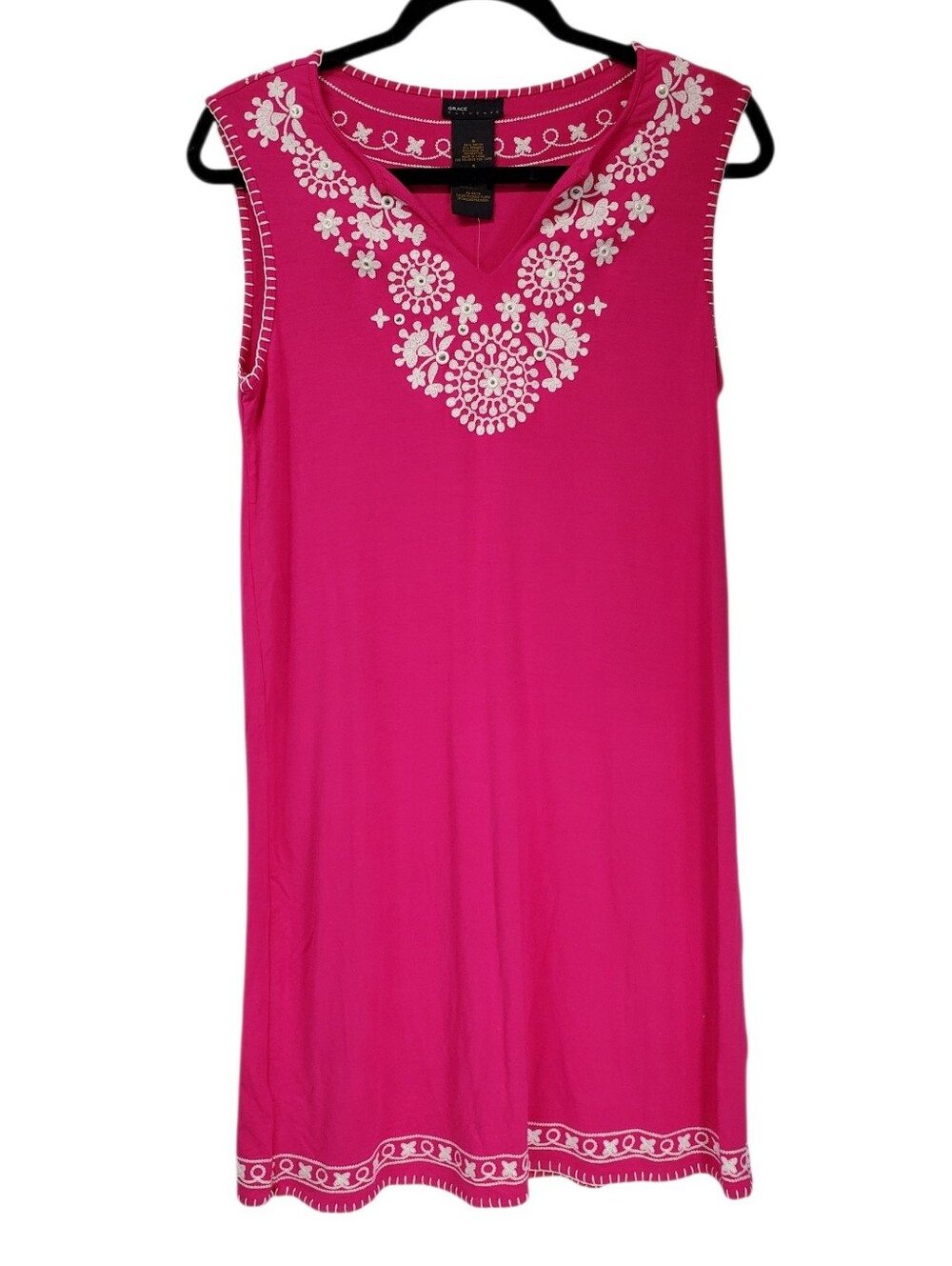 Boho Sparkle Embroidered Festival Beach Cruise Size Small NWT Pink Gypsy